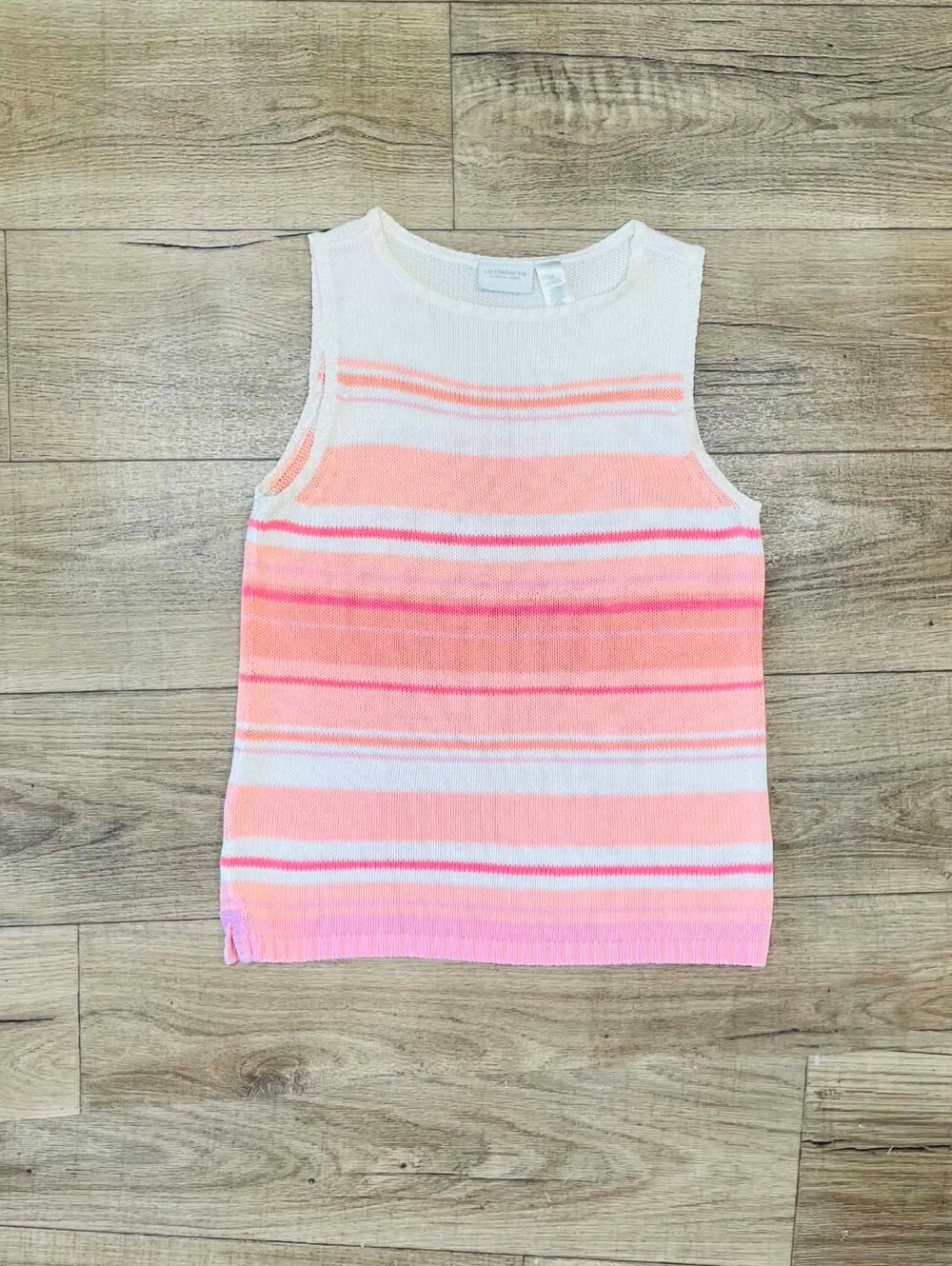 Liz Claiborne Off-White Knit Sleeveless Top